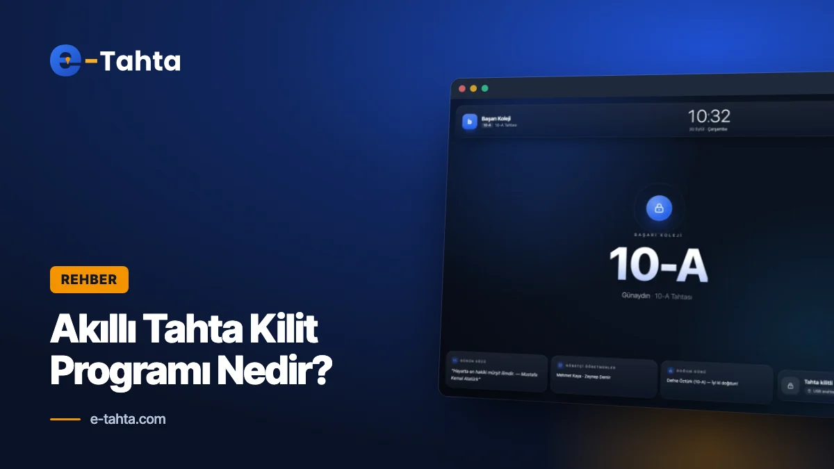 Akıllı Tahta Kilit Programı Nedir? Okullar İçin Kapsamlı Rehber