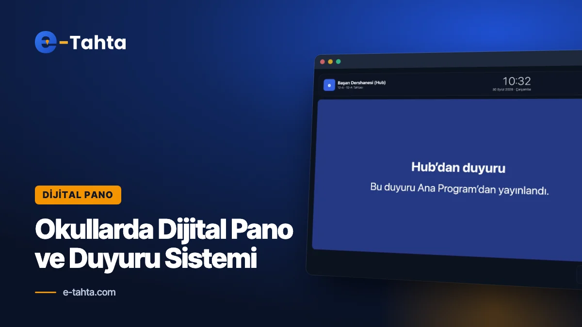 Okullarda Dijital Pano: Akıllı Tahta Kilit Ekranını Duyuru Ekranına Dönüştürün